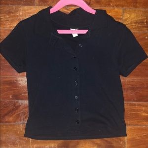 Black Button down top looks just like brandy